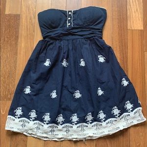 Windsor Navy and white lace dress
